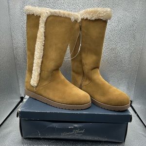 Universal Thread Womens Daniela Suede Tall Boots Natural Size 10 NWT